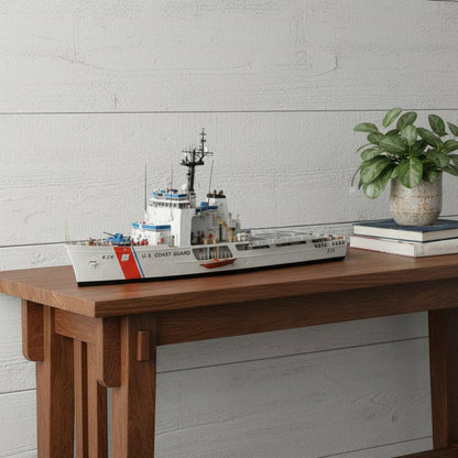 10" Unfinished Wood Hand Painted Model Boat HomeRoots