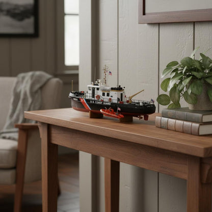 10" Unfinished Wood Hand Painted Model Boat HomeRoots