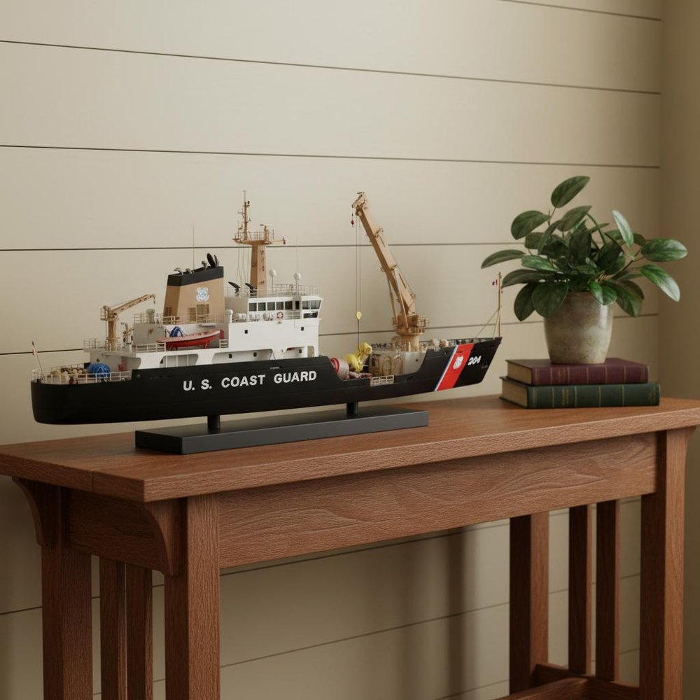 10" Unfinished Wood Hand Painted Model Boat HomeRoots