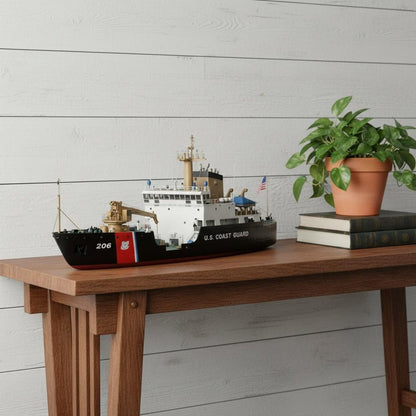 10" Unfinished Wood Hand Painted Model Boat HomeRoots