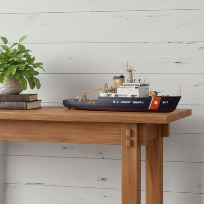 10" Unfinished Wood Hand Painted Model Boat HomeRoots
