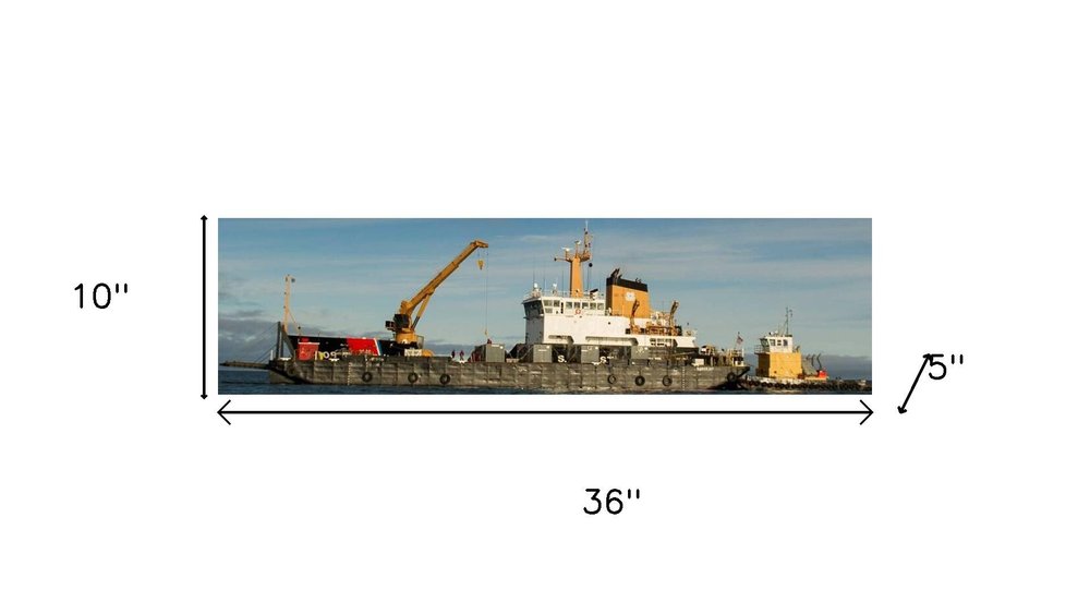 10" Unfinished Wood Hand Painted Model Boat HomeRoots