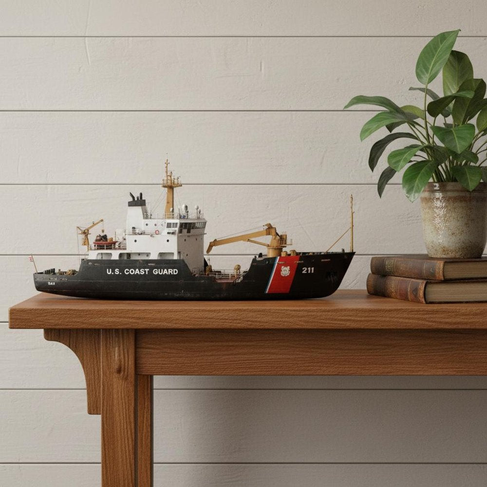 10" Unfinished Wood Hand Painted Model Boat HomeRoots