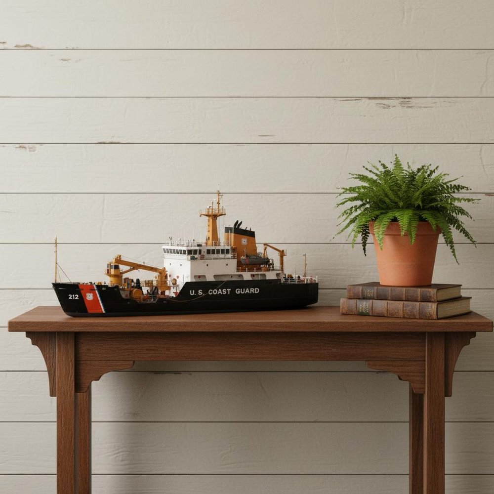 10" Unfinished Wood Hand Painted Model Boat HomeRoots