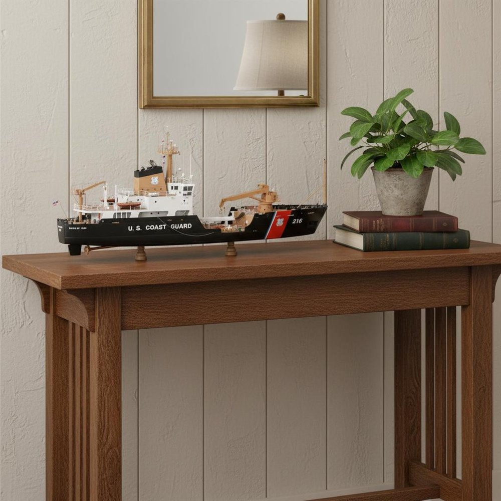 10" Unfinished Wood Hand Painted Model Boat HomeRoots