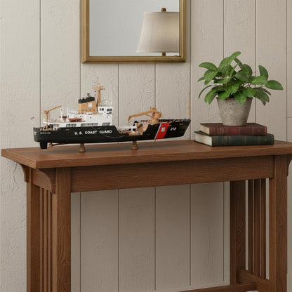 10" Unfinished Wood Hand Painted Model Boat HomeRoots
