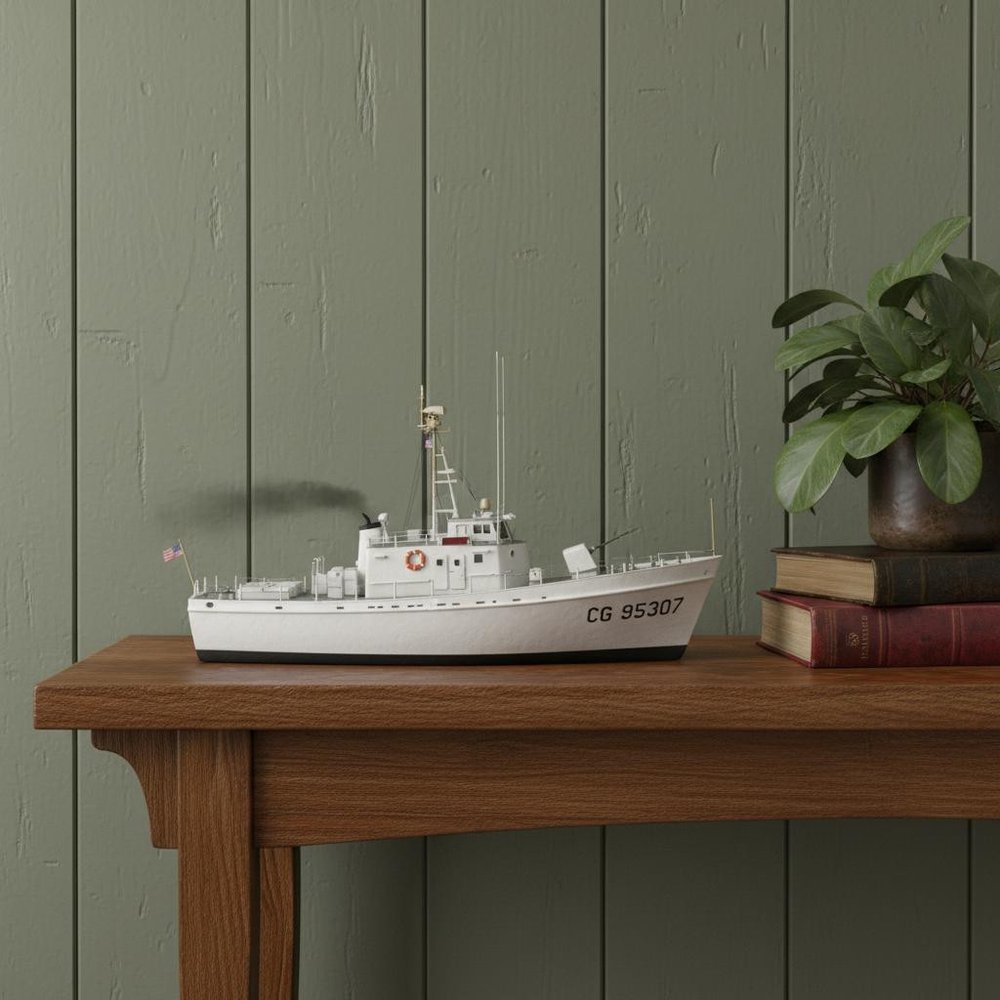 10" Unfinished Wood Hand Painted Model Boat HomeRoots