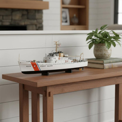 10" Unfinished Wood Hand Painted Model Boat HomeRoots