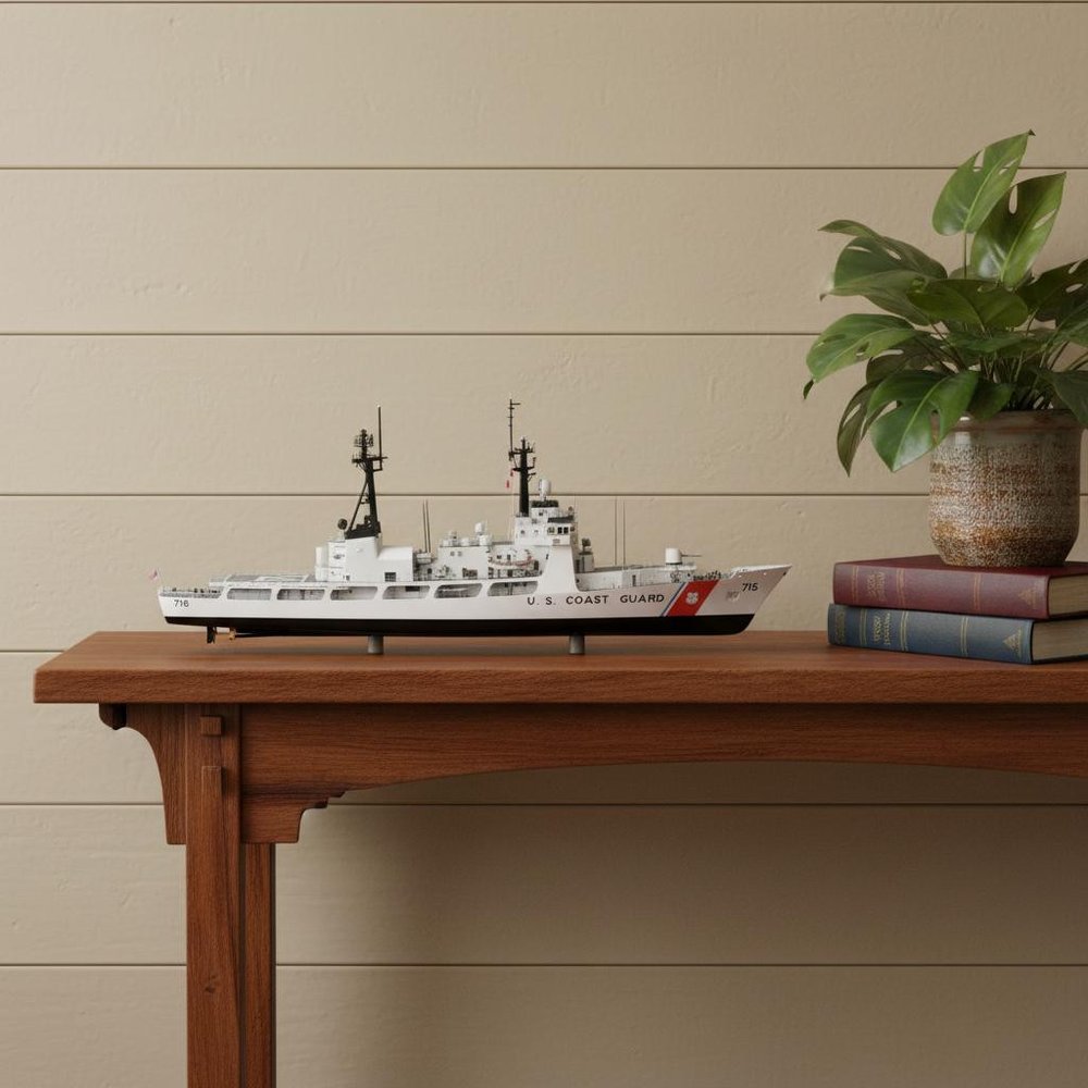 10" Unfinished Wood Hand Painted Model Boat HomeRoots