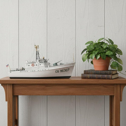 10" Unfinished Wood Hand Painted Model Boat HomeRoots