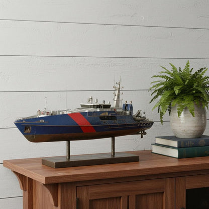 10" Unfinished Wood Hand Painted Model Boat HomeRoots