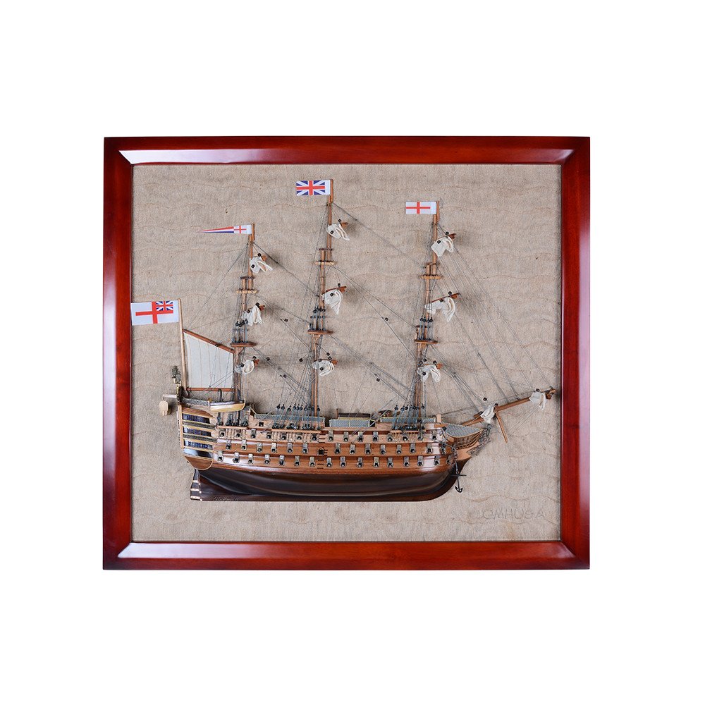 32" Unfinished Wood Hand Painted Model Boat HomeRoots