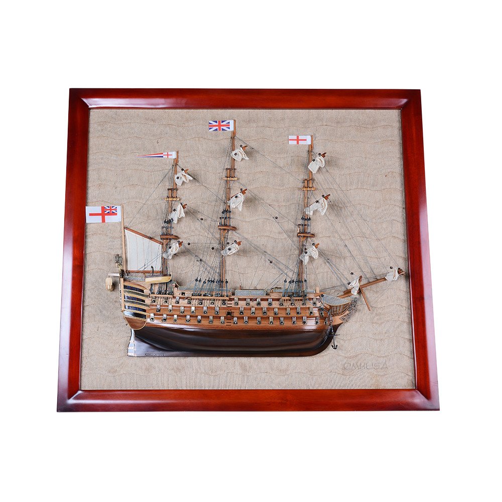 32" Unfinished Wood Hand Painted Model Boat HomeRoots