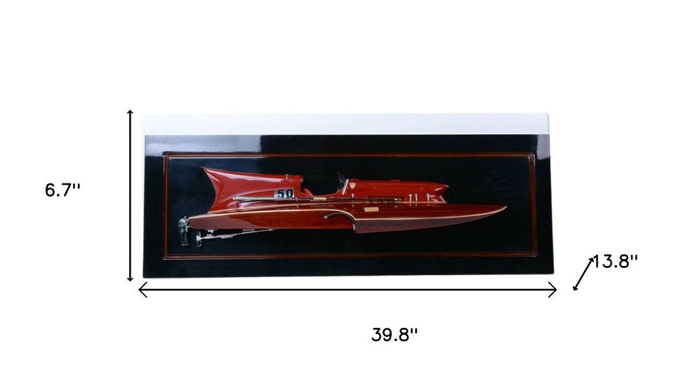 7" Unfinished Wood Hand Painted Model Boat HomeRoots