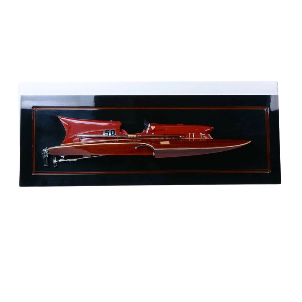 7" Unfinished Wood Hand Painted Model Boat HomeRoots