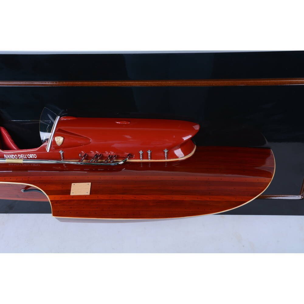 7" Unfinished Wood Hand Painted Model Boat HomeRoots