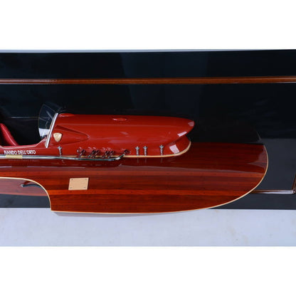 7" Unfinished Wood Hand Painted Model Boat HomeRoots