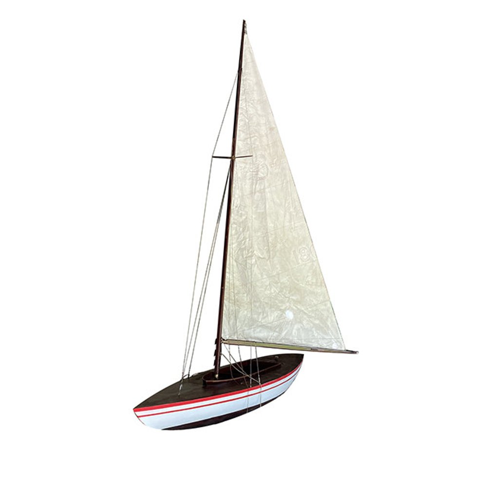 67" Unfinished Wood Hand Painted Model Boat HomeRoots