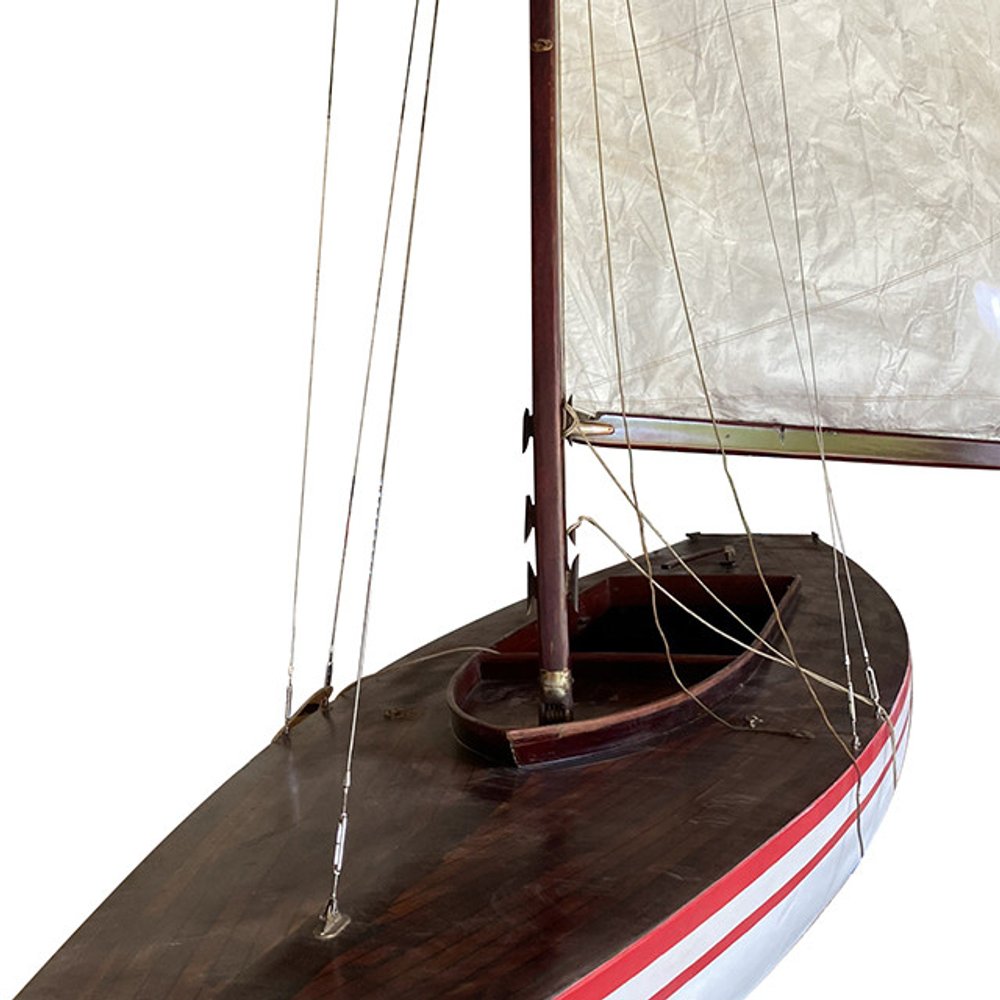 67" Unfinished Wood Hand Painted Model Boat HomeRoots