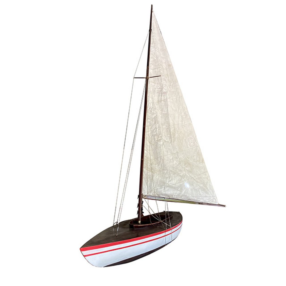 67" Unfinished Wood Hand Painted Model Boat HomeRoots