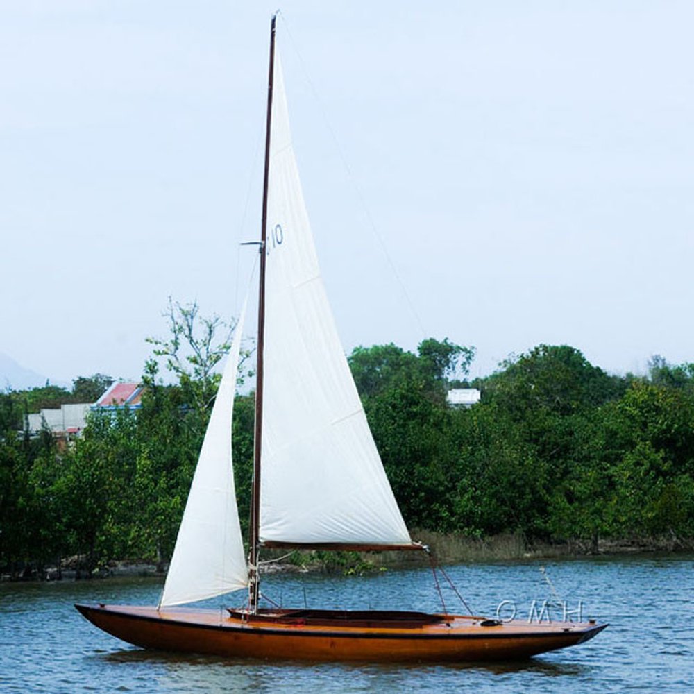 67" Unfinished Wood Hand Painted Model Boat HomeRoots