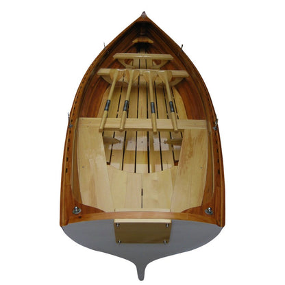 30" Unfinished Wood Hand Painted Model Boat HomeRoots