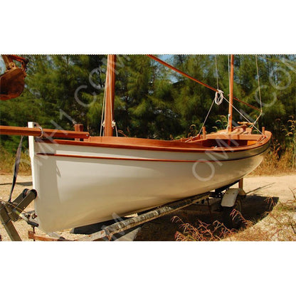 41" Unfinished Wood Hand Painted Model Boat HomeRoots