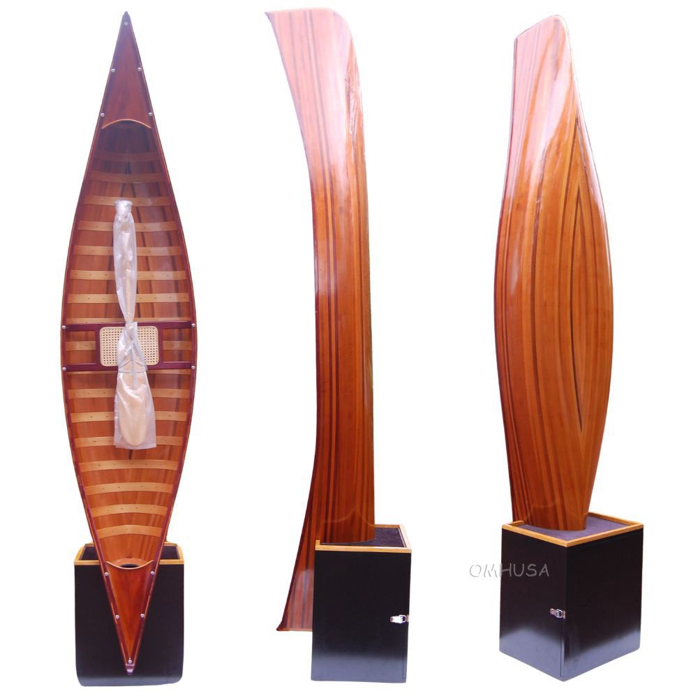 21" Unfinished Wood Hand Painted Model Boat HomeRoots