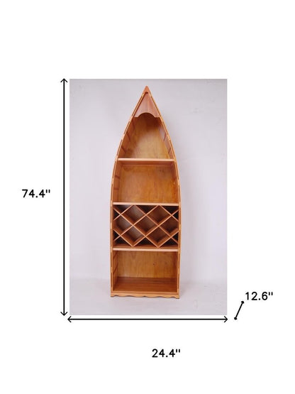 74" Unfinished Wood Hand Painted Model Boat HomeRoots