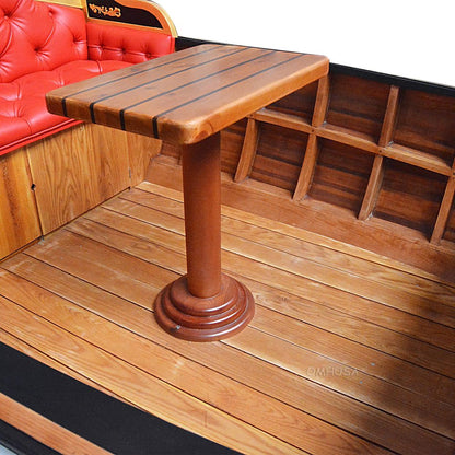71" Unfinished Wood Hand Painted Model Boat HomeRoots