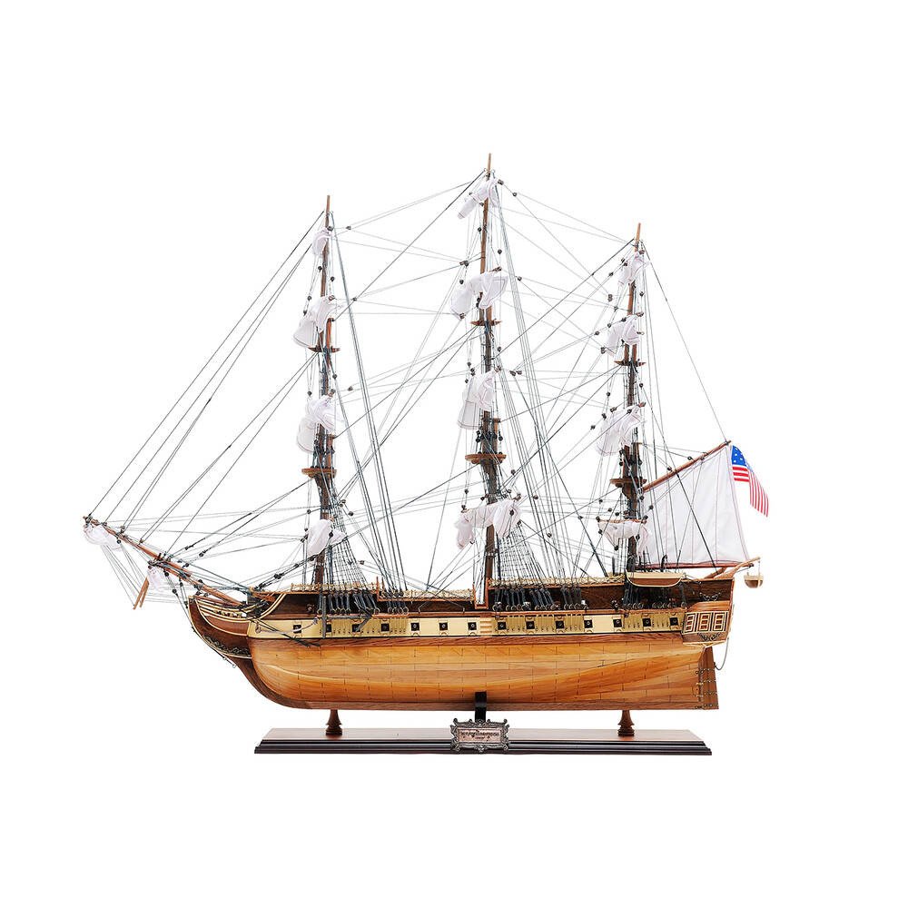 31" Unfinished Wood Hand Painted Model Boat HomeRoots