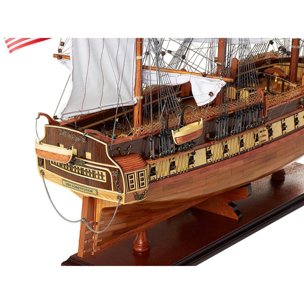 31" Unfinished Wood Hand Painted Model Boat HomeRoots