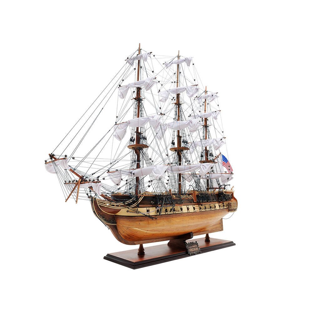 31" Unfinished Wood Hand Painted Model Boat HomeRoots