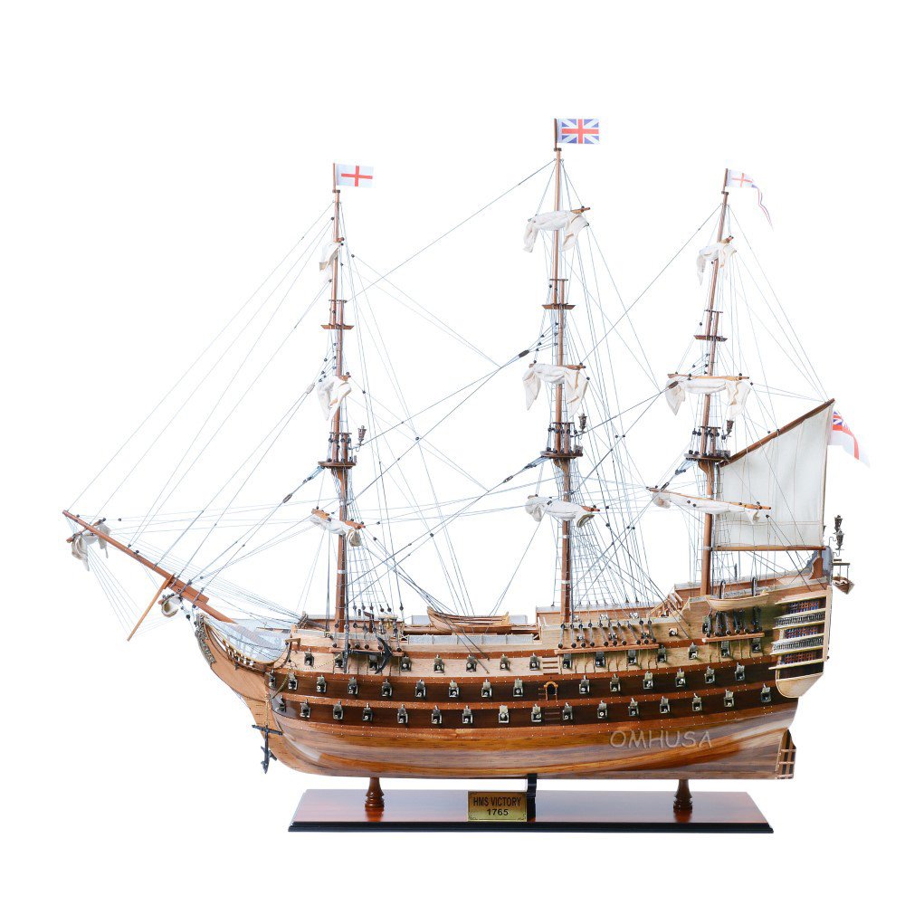 53" Unfinished Wood Hand Painted Model Boat HomeRoots