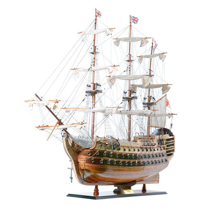 53" Unfinished Wood Hand Painted Model Boat HomeRoots