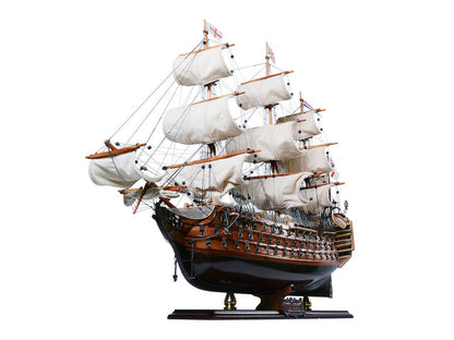 27" Unfinished Wood Hand Painted Model Boat HomeRoots