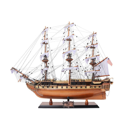 25" Unfinished Wood Hand Painted Model Boat