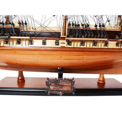 25" Unfinished Wood Hand Painted Model Boat