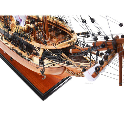25" Unfinished Wood Hand Painted Model Boat