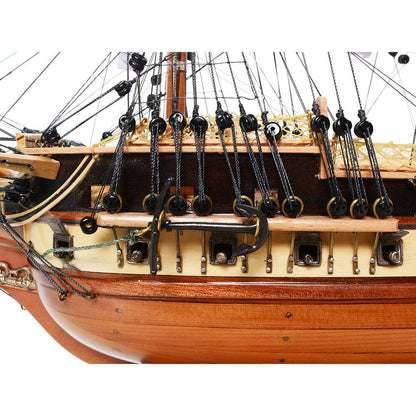 25" Unfinished Wood Hand Painted Model Boat