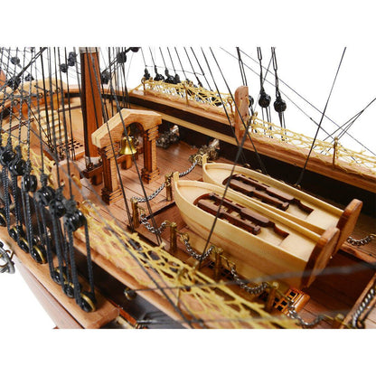 25" Unfinished Wood Hand Painted Model Boat