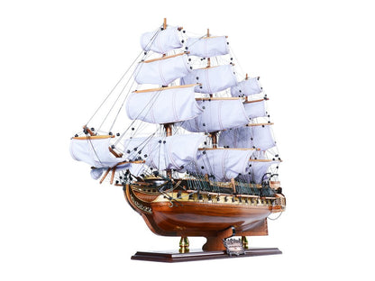 25" Unfinished Wood Hand Painted Model Boat HomeRoots