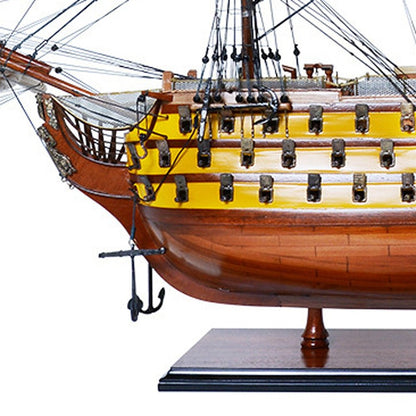 36" Unfinished Wood Hand Painted Model Boat HomeRoots