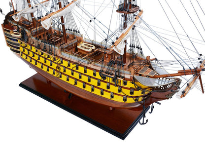 36" Unfinished Wood Hand Painted Model Boat HomeRoots