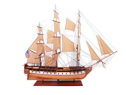 60" Unfinished Wood Hand Painted Model Boat HomeRoots