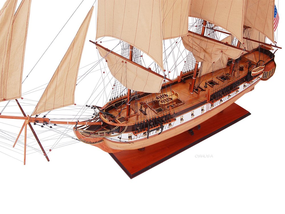 60" Unfinished Wood Hand Painted Model Boat HomeRoots