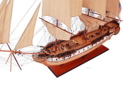 60" Unfinished Wood Hand Painted Model Boat HomeRoots