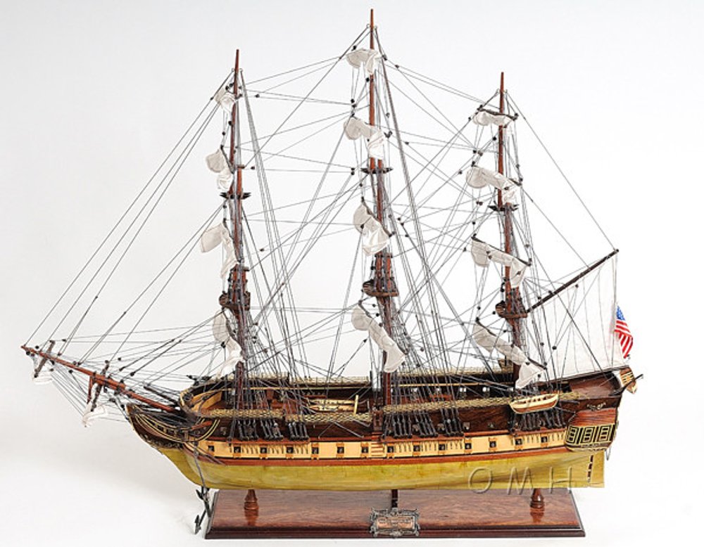 13" Unfinished Wood Hand Painted Model Boat HomeRoots