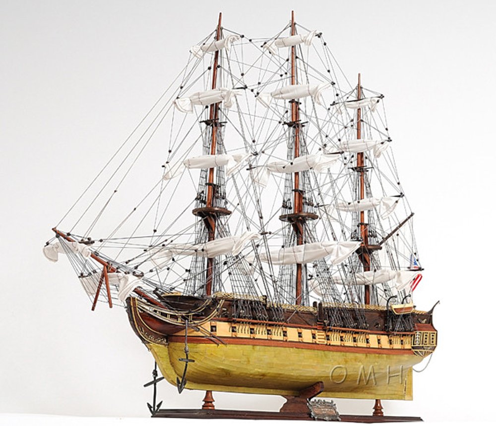 13" Unfinished Wood Hand Painted Model Boat HomeRoots
