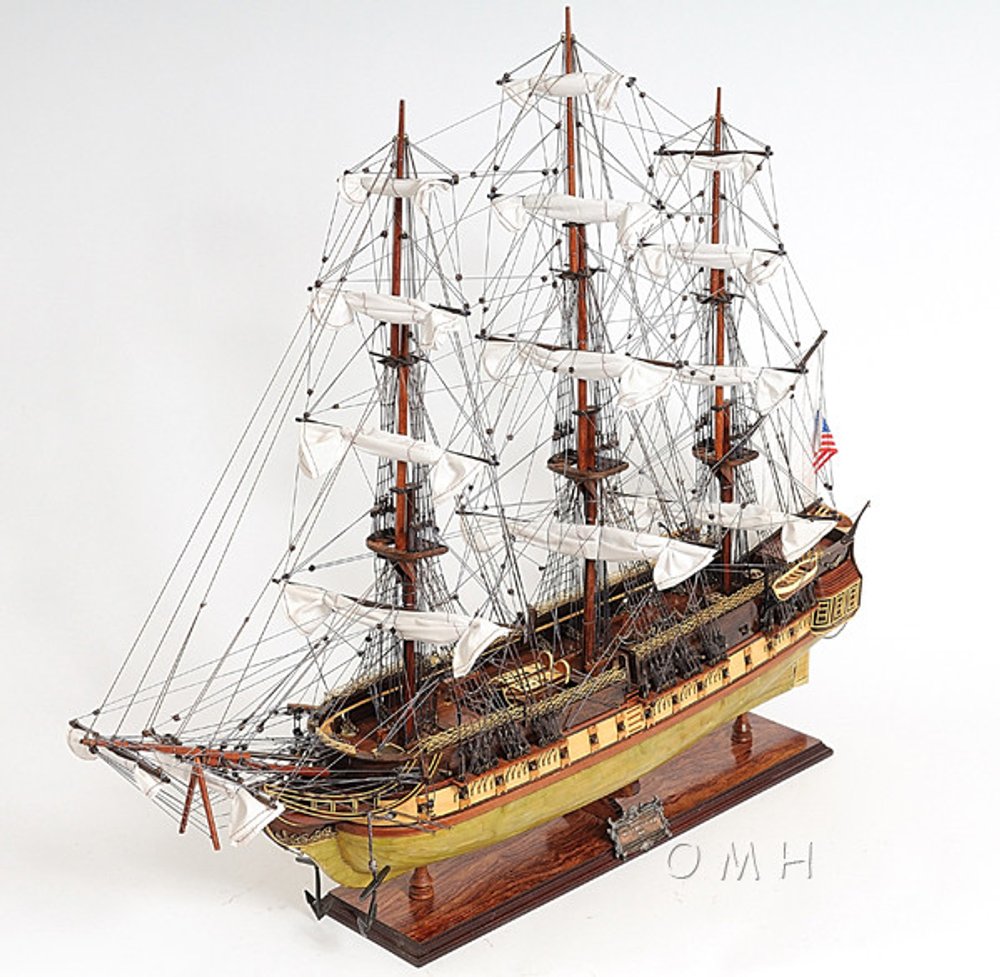 13" Unfinished Wood Hand Painted Model Boat HomeRoots